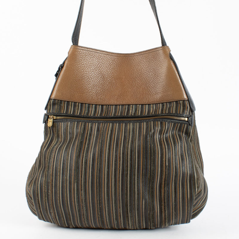 Authentic Preloved Delvaux Multicolor Toile De Cuir Faust Bag on Labellov.com