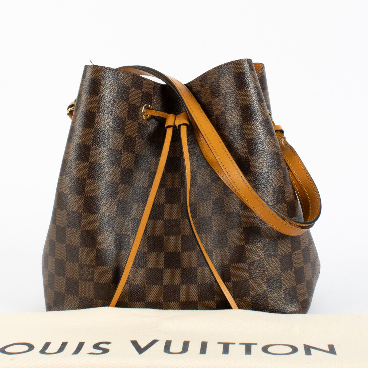Authentic Preloved Louis Vuitton Damier Ebene NeoNoe Safran Bag on Labellov.com