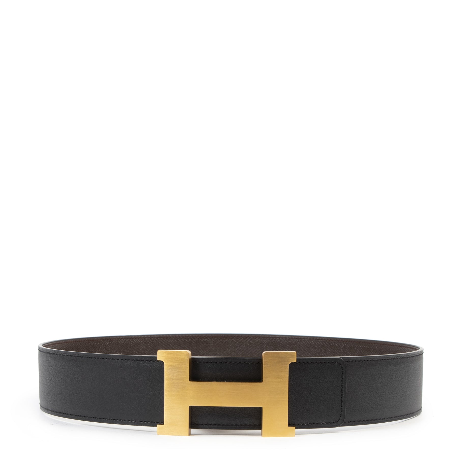 Authentic second-hand vintage Hermès Reversible Gold Constance Belt - Size 80 buy online webshop LabelLOV