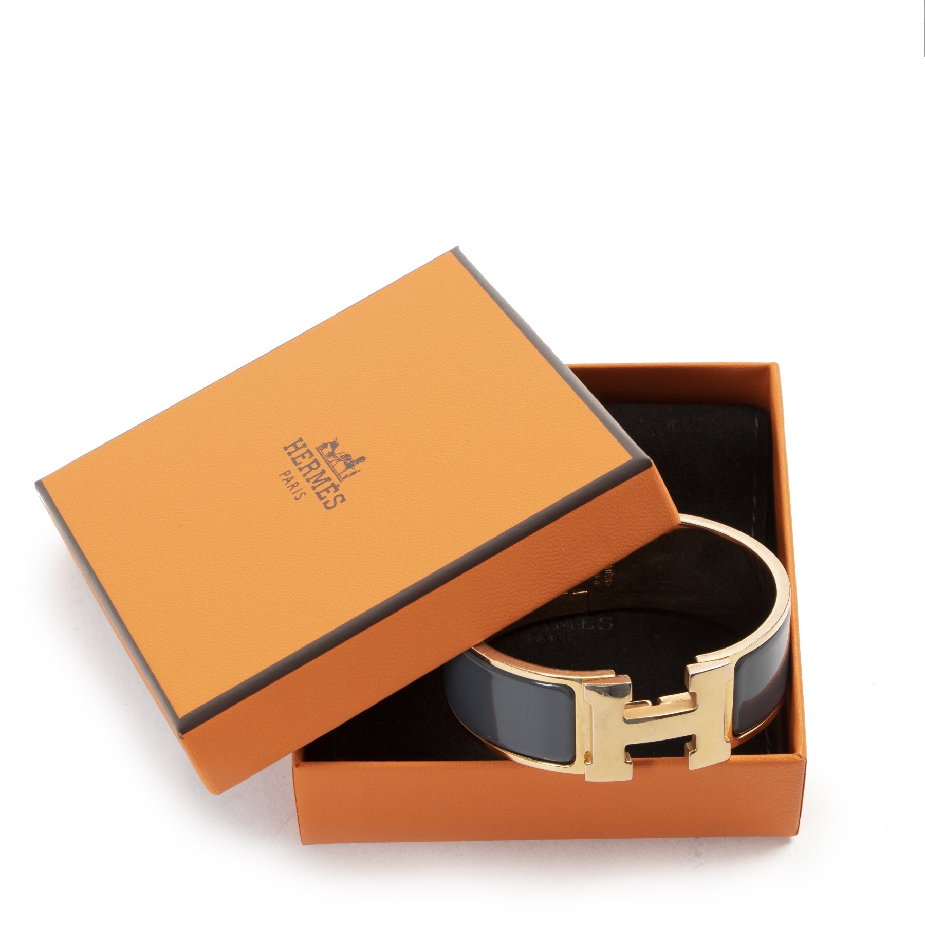 Hermès Grey GM Clic Clac H Bracelet - Size S te koop online