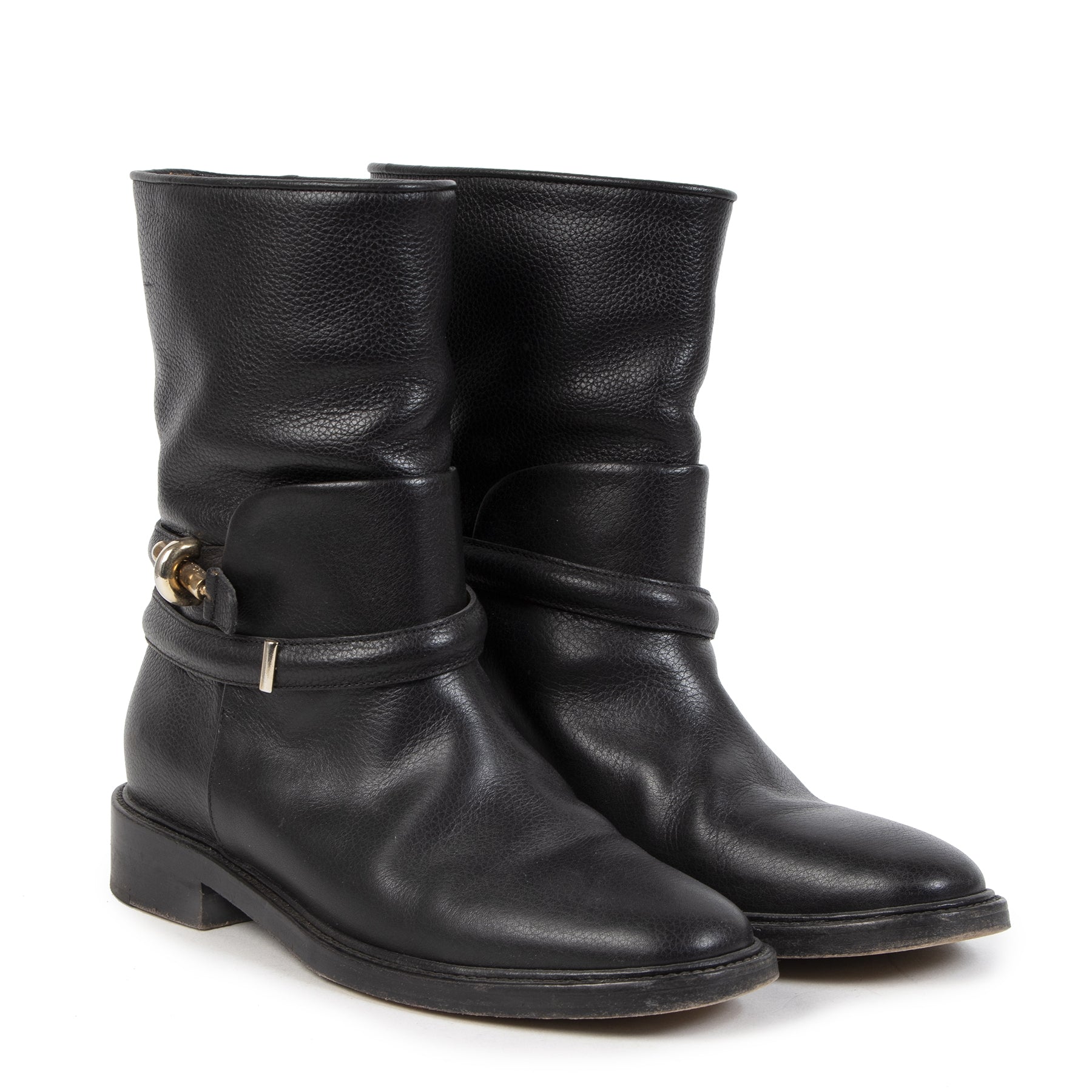 Authentieke tweedehands vintage Balenciaga Black Boots - Size 39 koop online webshop LabelLOV