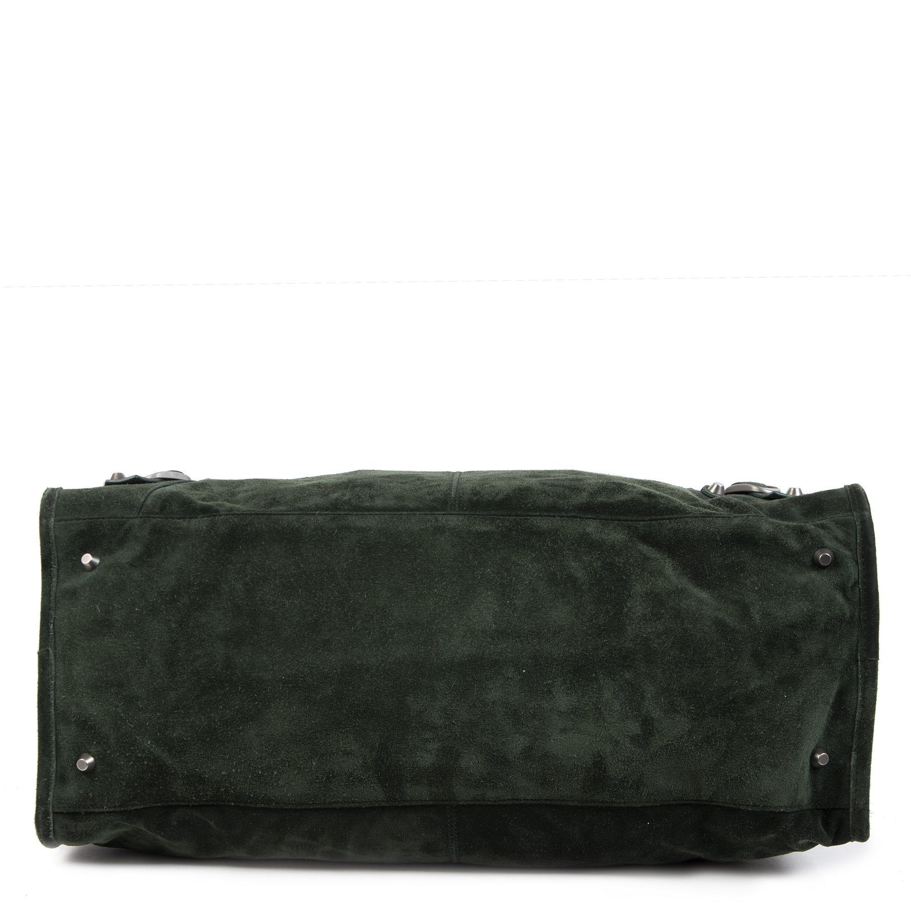 Balenciaga Dark Green Suede Work Bag 2dehands tegen de beste prijs