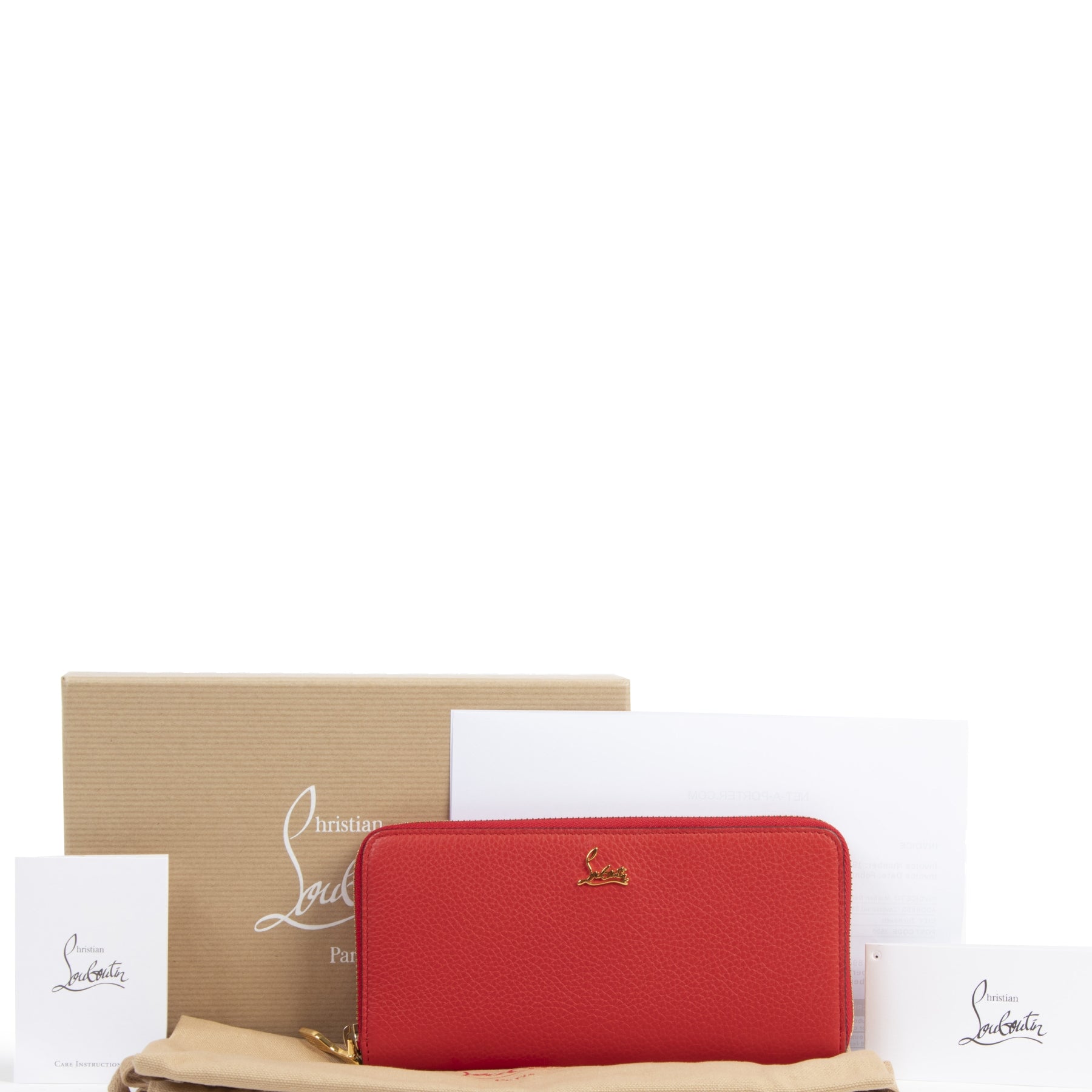 Christian Louboutin Red Calf Leather Wallet kopen en verkopen aan de beste prijs
