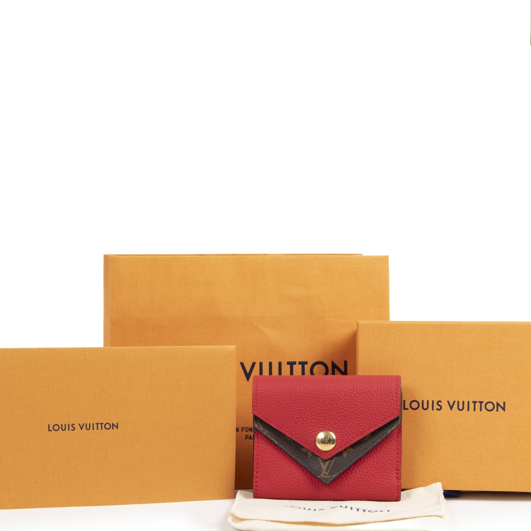 Louis Vuitton Double V Compact Wallet exclusively available at Labellov secondhand designer