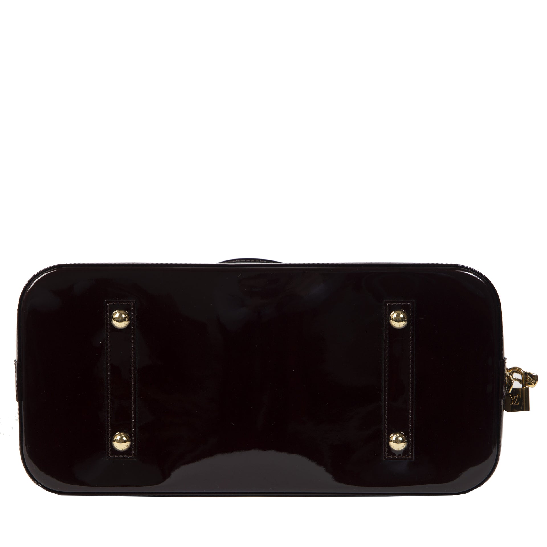 Authentieke Tweedehands Louis Vuitton Amarante Alma Monogram Vernis GM Bag juiste prijs veilig online shoppen luxe merken webshop winkelen Antwerpen België mode fashion