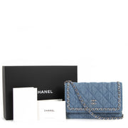 Full set Chanel Denim Wallet On Chain at Labellov in Antwerp