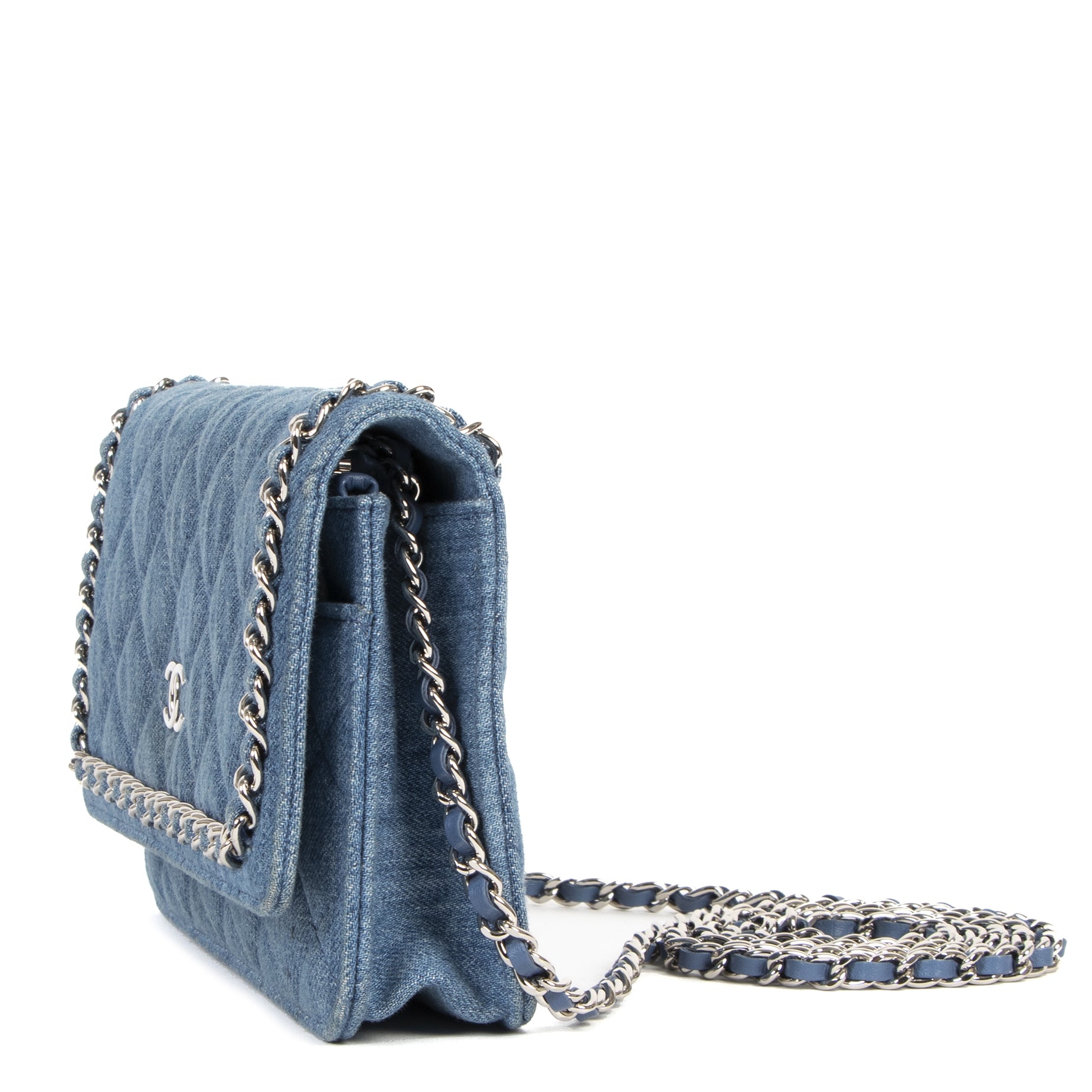 Chanel Denim Wallet On Chain