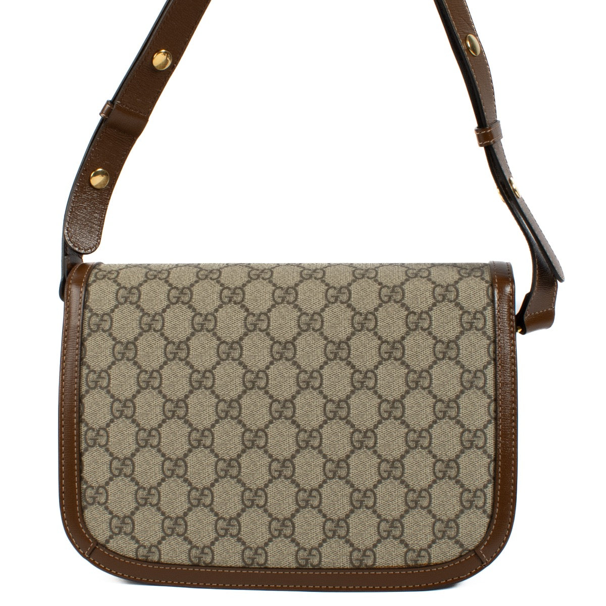 Authentic second hand Gucci GG Supreme Medium Horsebit 1955 Bag on Labellov.com