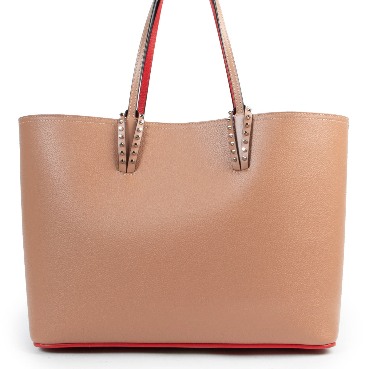 Christian Louboutin Cabata Spiked Beige Shopper Tote