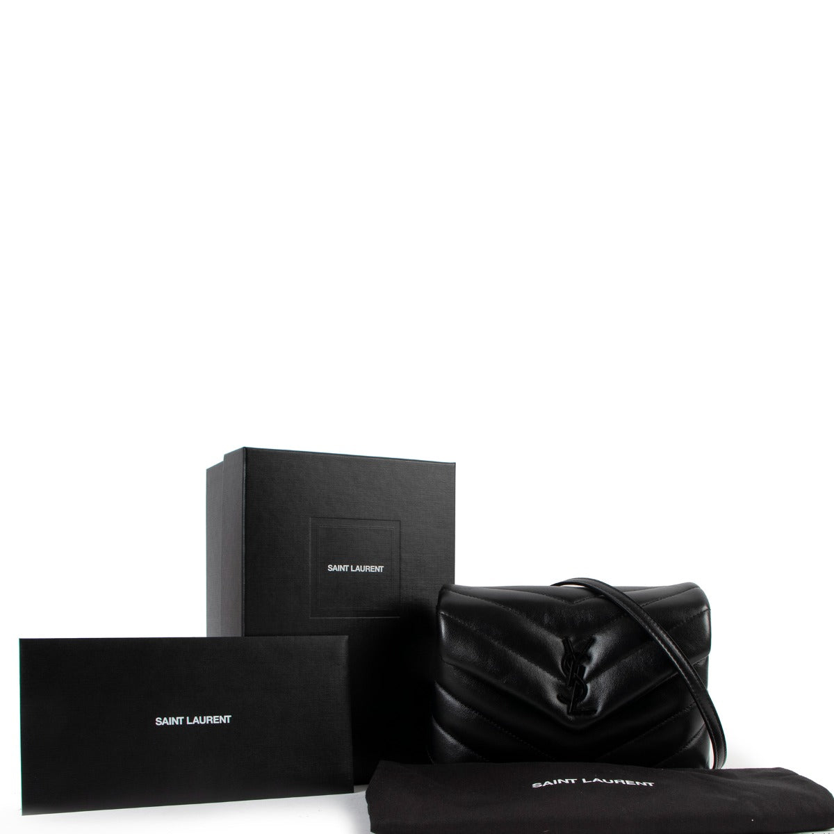 Saint Laurent Loulou Toy So Black Matelassé Crossbody Bag