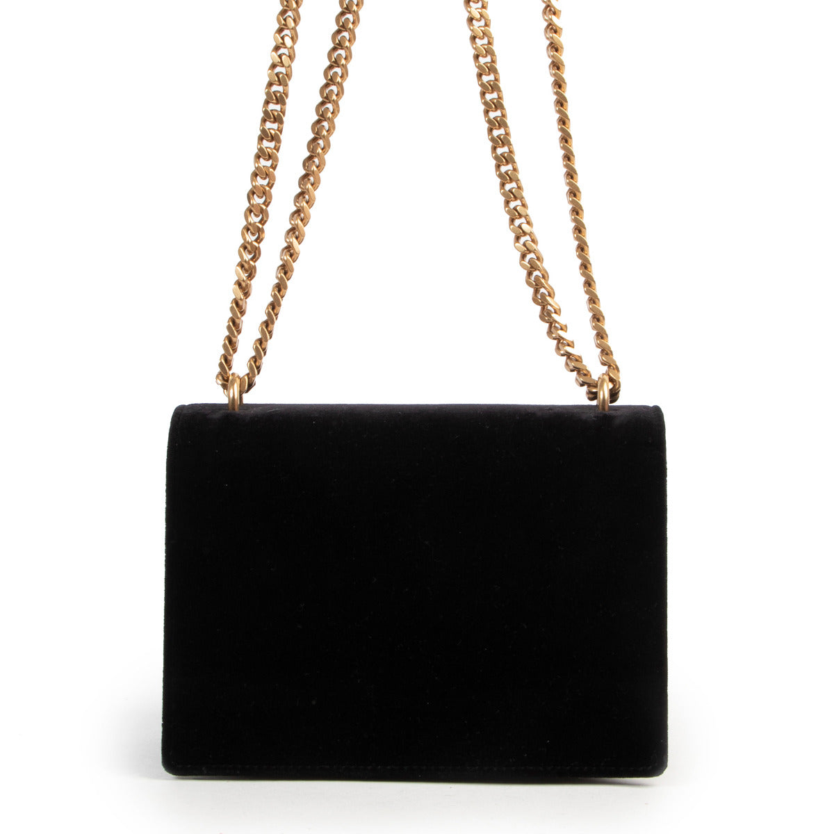 Saint Laurent Zwarte Kleine Fluweel Sunset Tas