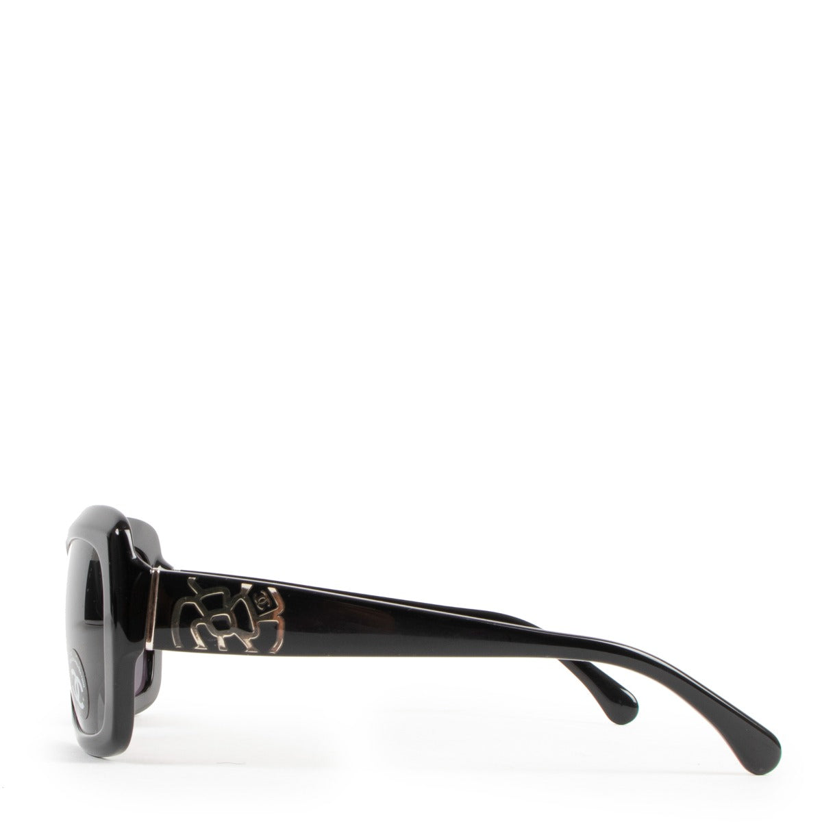 Chanel 5249 Black Camellia Print Glasses