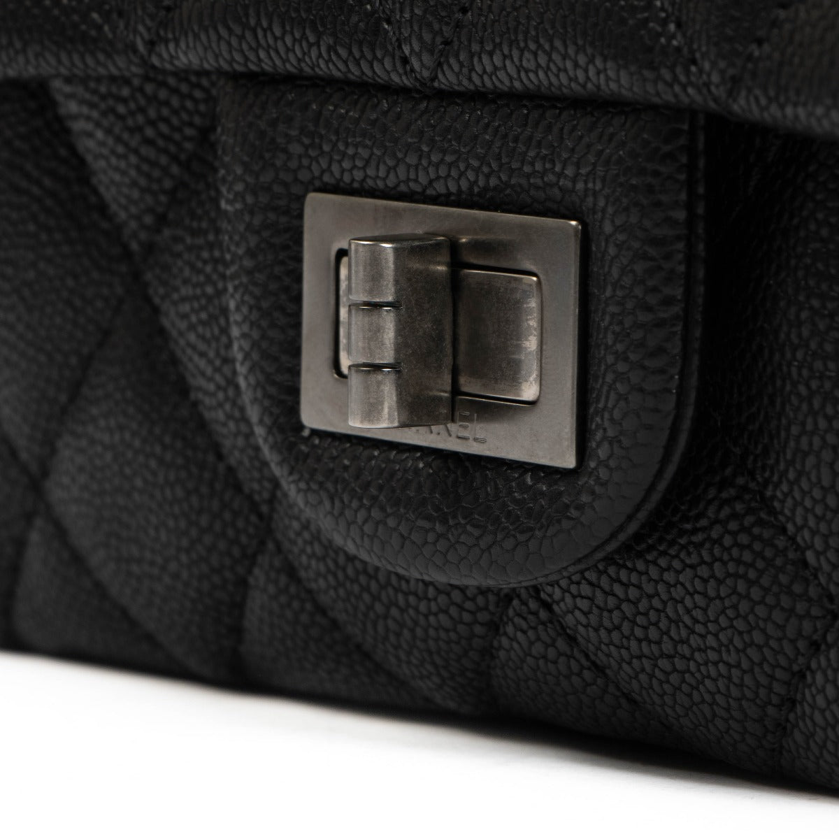 Authentic second hand vintage Chanel Black Caviar Leather Maxi 2.55 Bag on www.labellov.com
