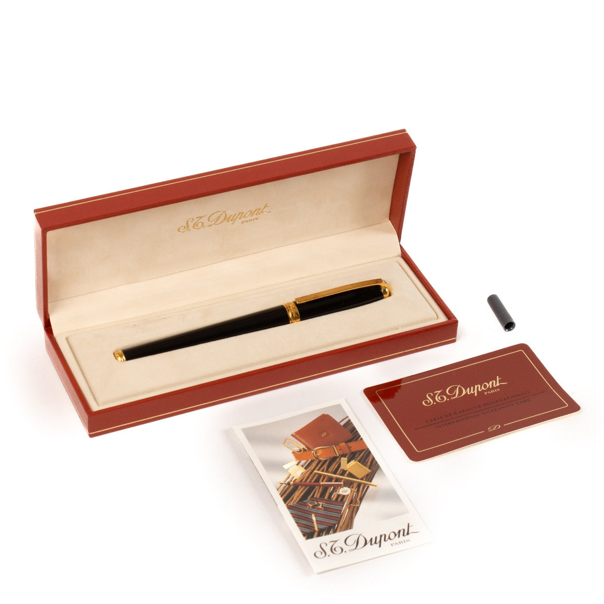 Shop 100% authentic secondhand S.T. Dupont Black Lacquer Gold Plated Ballpoint Pen on Labellov.com
