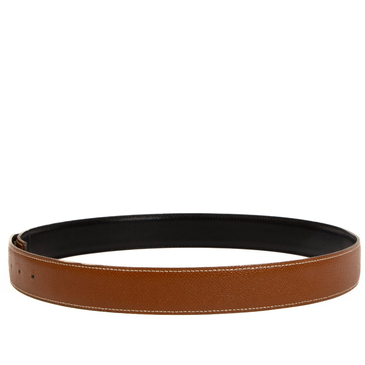shop 100% authentic second hand Hermès Black/Gold Leather Belt Strap - Size 95 on Labellov.com
