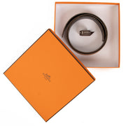 shop 100% authentic second hand Hermès Black/Gold Leather Belt Strap - Size 95 on Labellov.com
