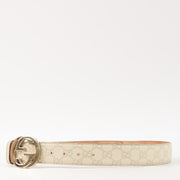Shop this authentic Gucci Beige Signature Belt pre-loved on Labellov.com
