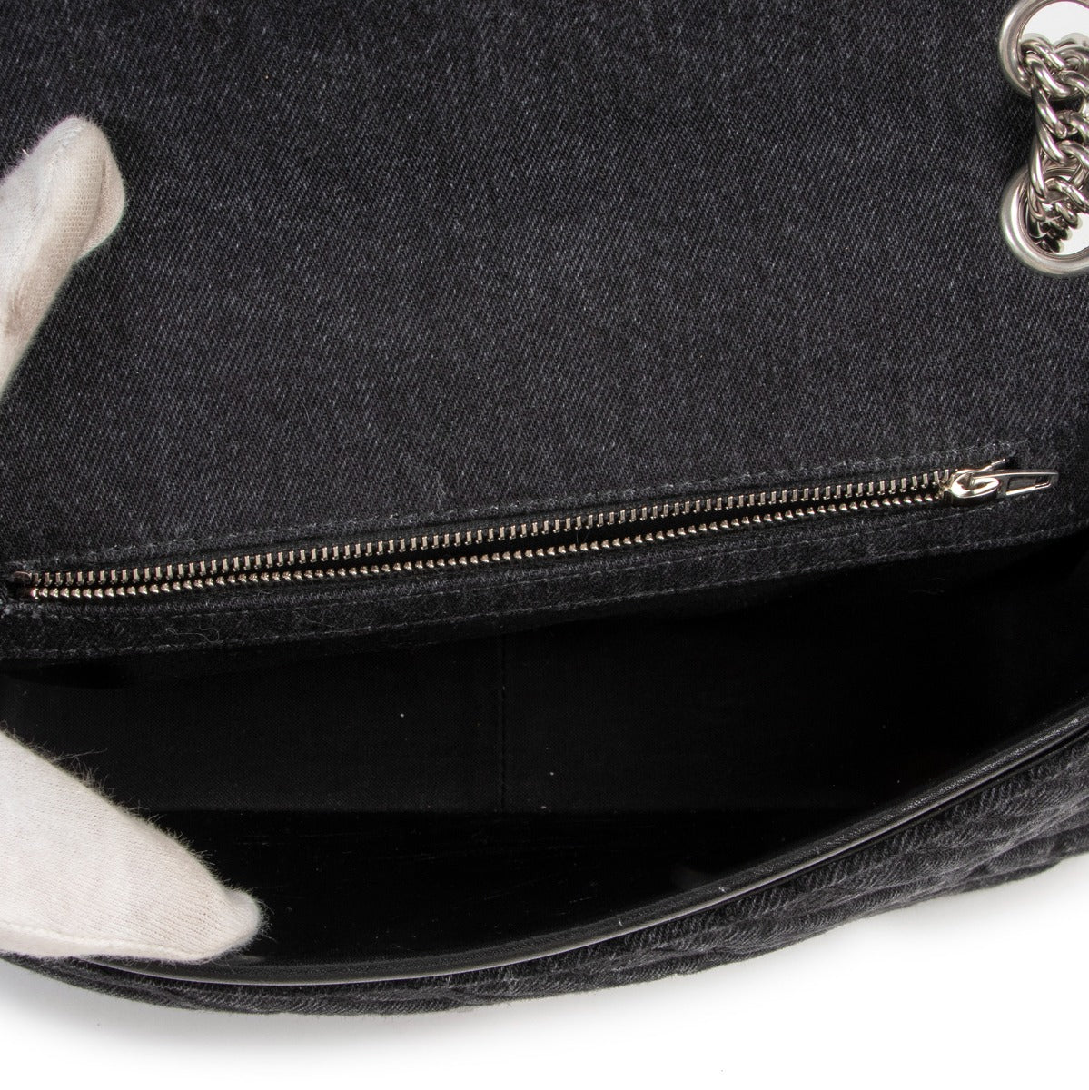 Buy an authentic second hand Balenciaga Black Denim BB Round M Crossbody in excellent condition at Labellov