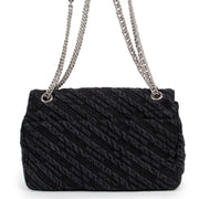Buy an authentic second hand Balenciaga Black Denim BB Round M Crossbody in excellent condition at Labellov