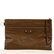 Shop 100% authentic second-hand Balenciaga Brown Leather Clutch on Labellov.com