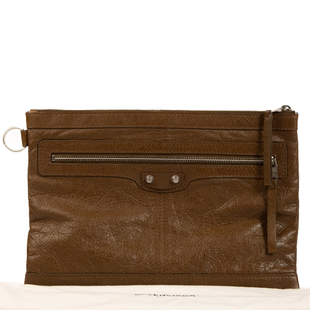 Shop 100% authentic second-hand Balenciaga Brown Leather Clutch on Labellov.com