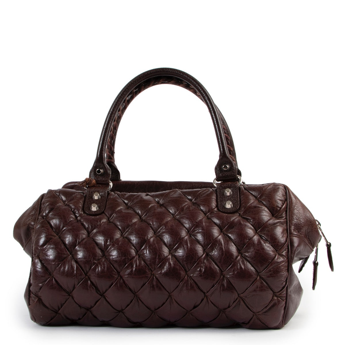 buy and sell authentic vintage second hand Balenciaga Plombe Brown Quilted Handbag at Labellov for the best price