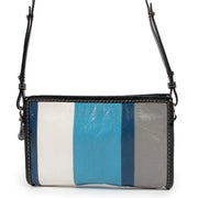 Shop second hand luxury high end fashion designer Balenciaga Bazar Striped Leather Crossbody Bag at Labellov.
