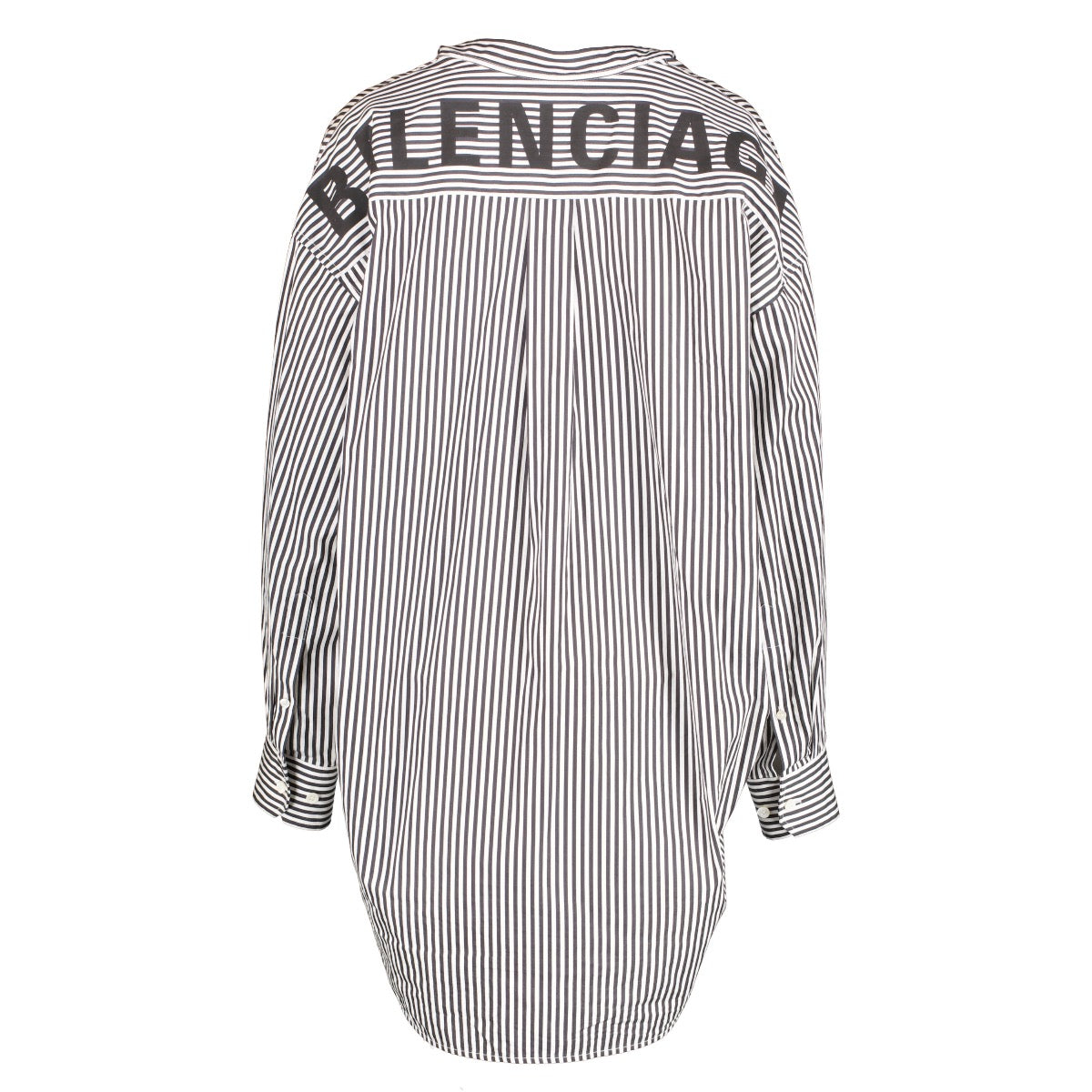 Shop 100% authentic second-hand Balenciaga Striped Back Logo Shirt - Size 34 on Labellov.com