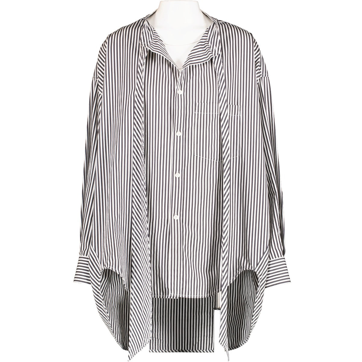 Shop 100% authentic second-hand Balenciaga Striped Back Logo Shirt - Size 34 on Labellov.com