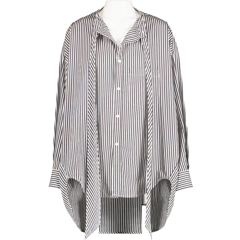 Shop 100% authentic second-hand Balenciaga Striped Back Logo Shirt - Size 34 on Labellov.com