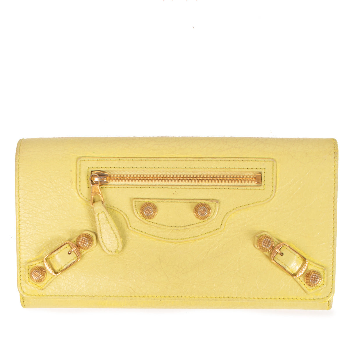 Balenciaga Jaune Poussin Classic Money Wallet