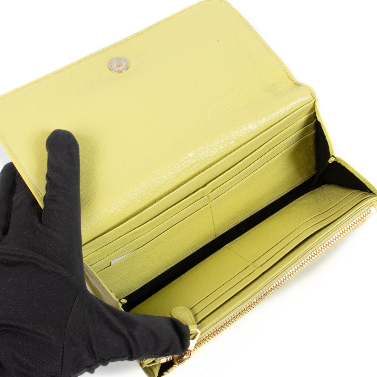 Balenciaga Jaune Poussin Classic Money Wallet