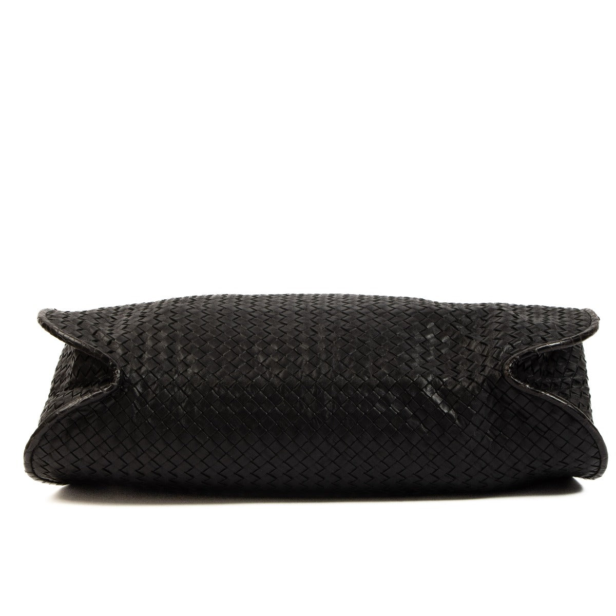 Bottega Veneta Zwarte Intrecciato/Krokodillenleer Afgewerkte Grote Hobo Tas