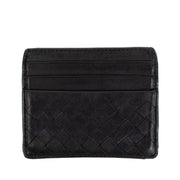 Bottega Veneta Black Intrecciato Leather Wallet