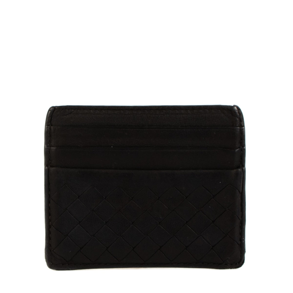 Shop safe online at Labellov in Antwerp, Brussels and Knokke this 100% authentic second hand Bottega Veneta Black Leather Intrecciato Card Holder
