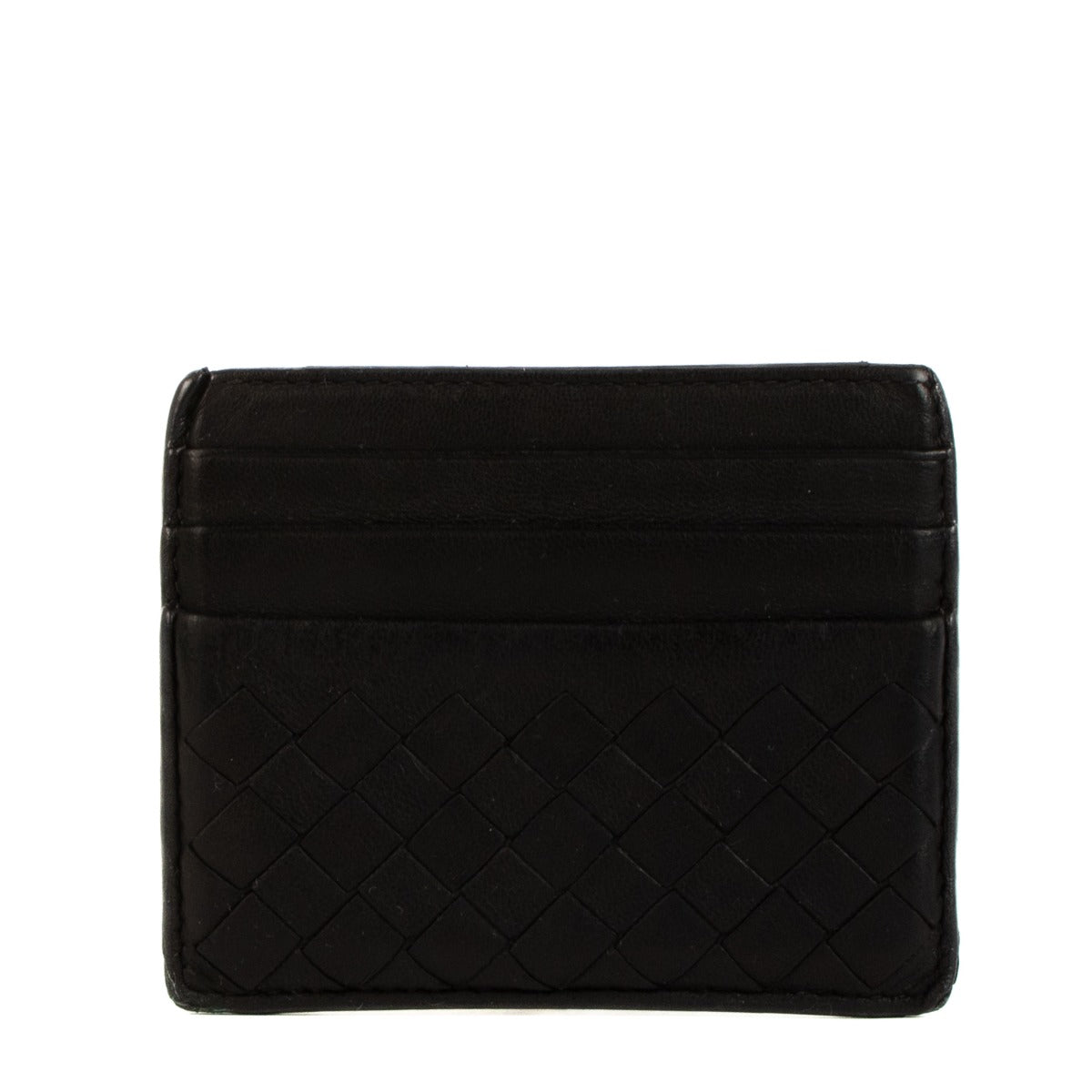 Shop safe online at Labellov in Antwerp, Brussels and Knokke this 100% authentic second hand Bottega Veneta Black Leather Intrecciato Card Holder