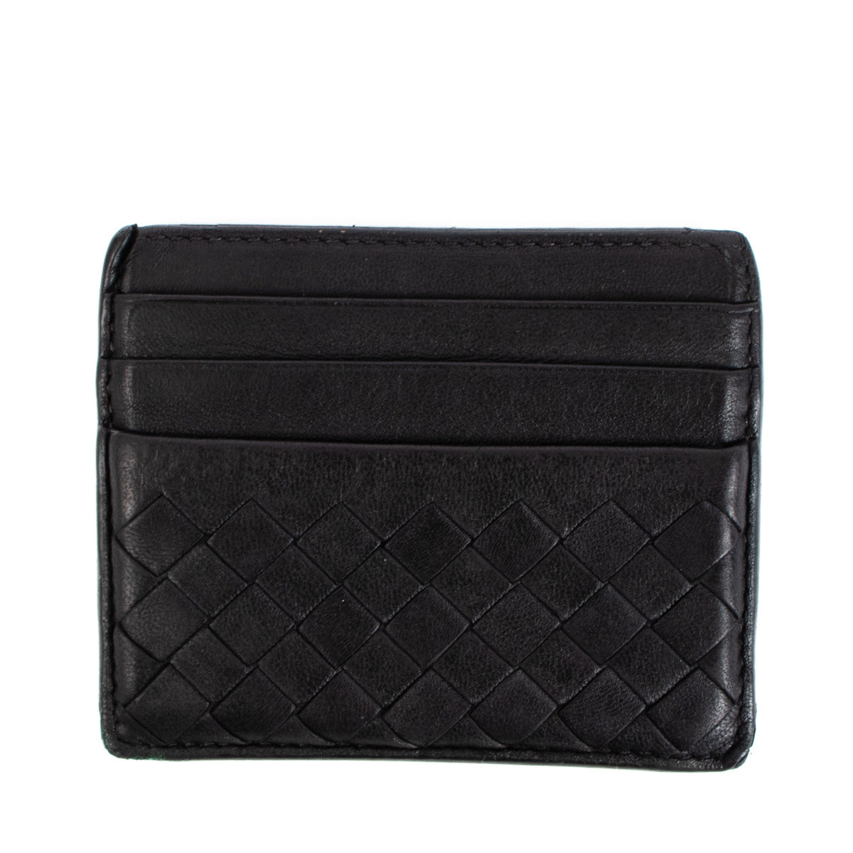 Bottega Veneta Zwarte Intrecciato Leren Portemonnee