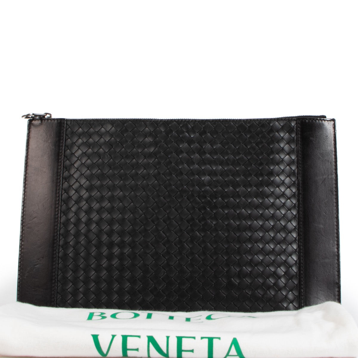 shop 100% authentic second hand Bottega Veneta Black Intrecciato Clutch on Labellov.com