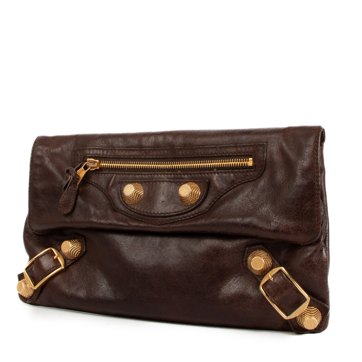 Balenciaga Bruine Giant 21 Envelope Clutch
