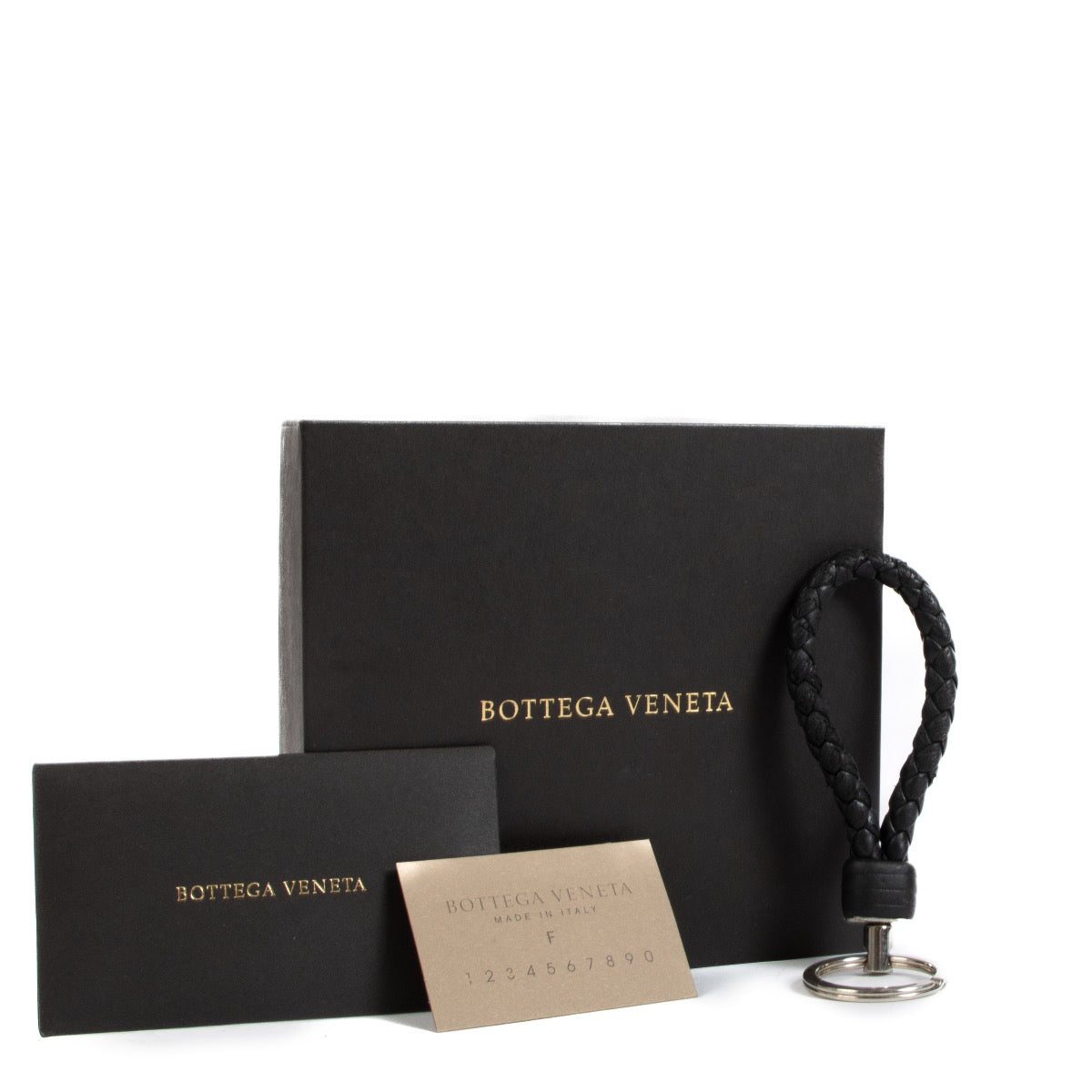shop 100% authentic second hand Bottega Veneta Intreccio Black Keyholder on Labellov.com
