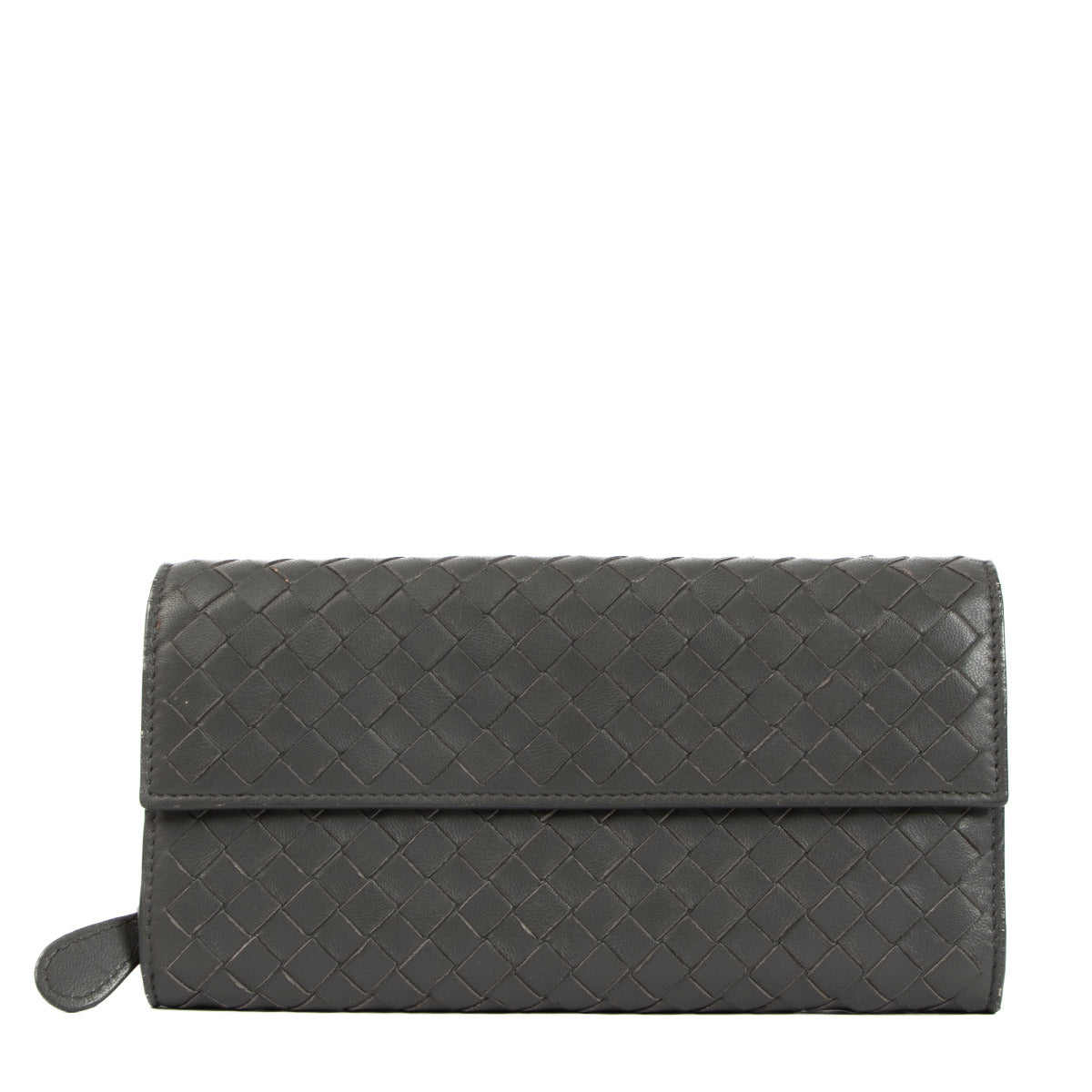Portefeuille gris Intrecciato Bottega Veneta
