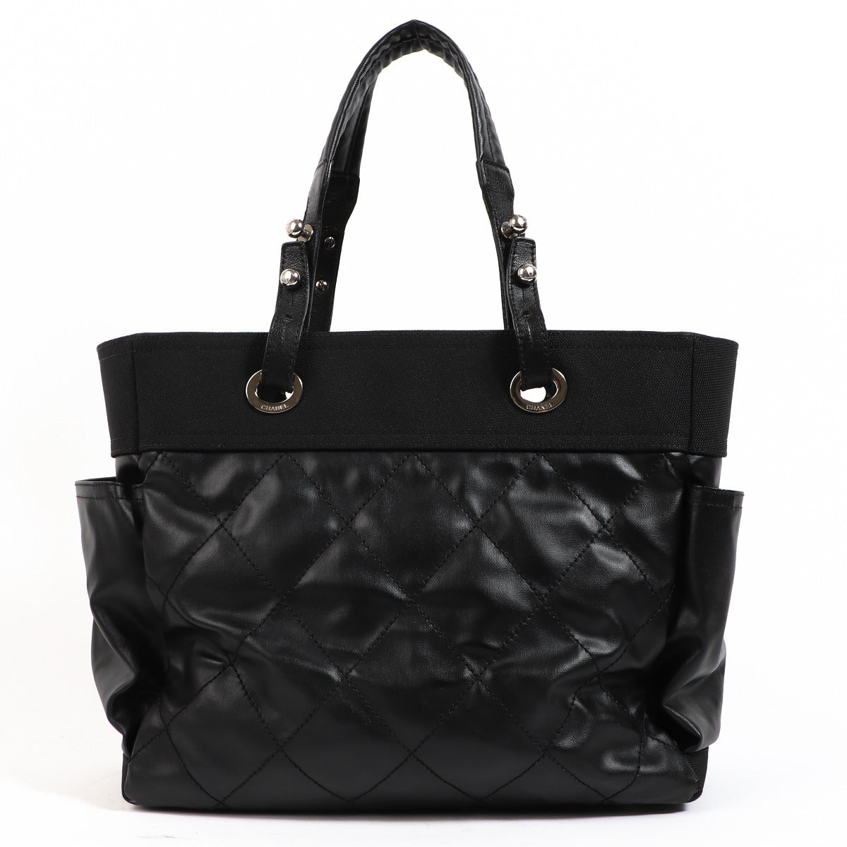 Chanel Zwarte Canvas Paris-Biarritz Draagtas