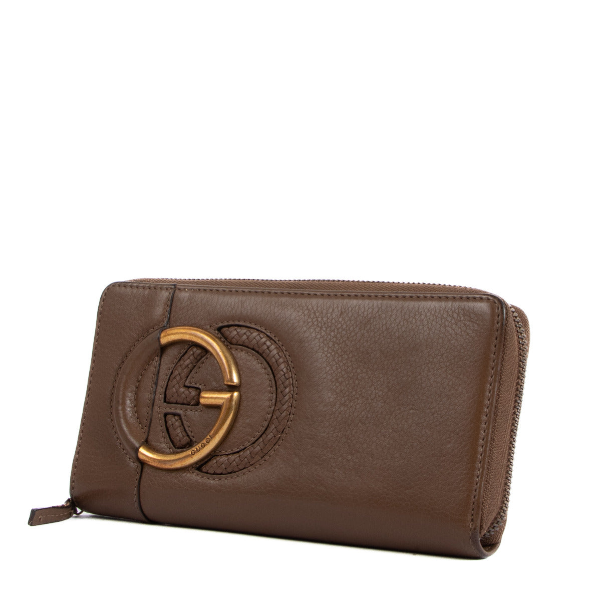Gucci Camel Long Zip Wallet