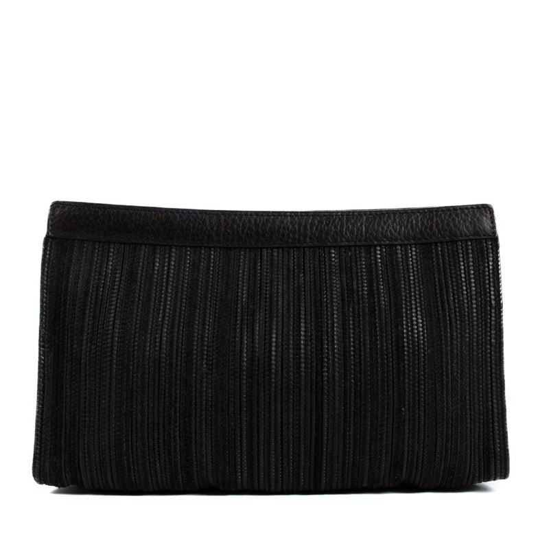shop 100% second hand Delvaux Black Toile De Cuir Clutch on Labellov.com