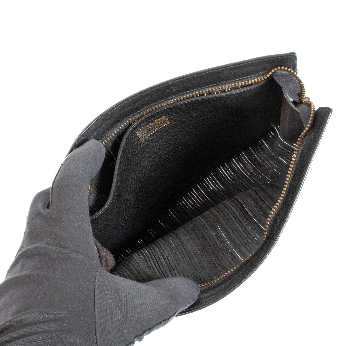shop 100% second hand Delvaux Black Toile De Cuir Clutch on Labellov.com
