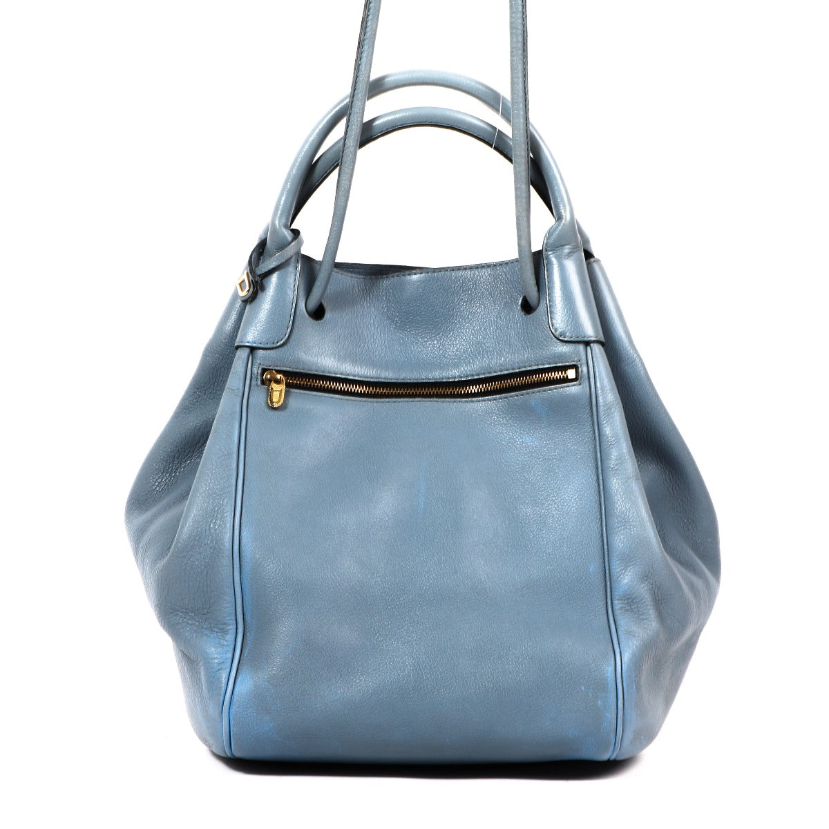 Sac Delvaux Equivoque en cuir bleu