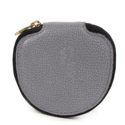 Buy online an authentic second hand Delvaux grey leather coin purse in very good condition at Labellov in Antwerp.