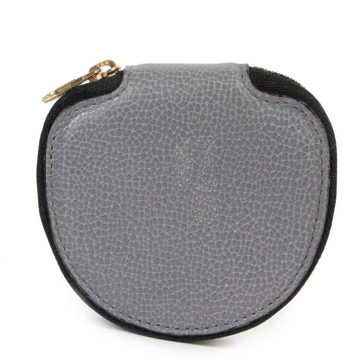 Buy online an authentic second hand Delvaux grey leather coin purse in very good condition at Labellov in Antwerp.