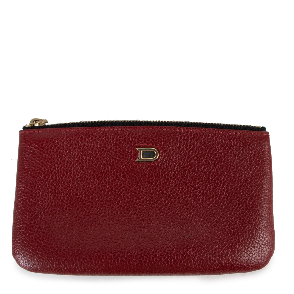 Delvaux Raphia Burgundy Leather Pochette