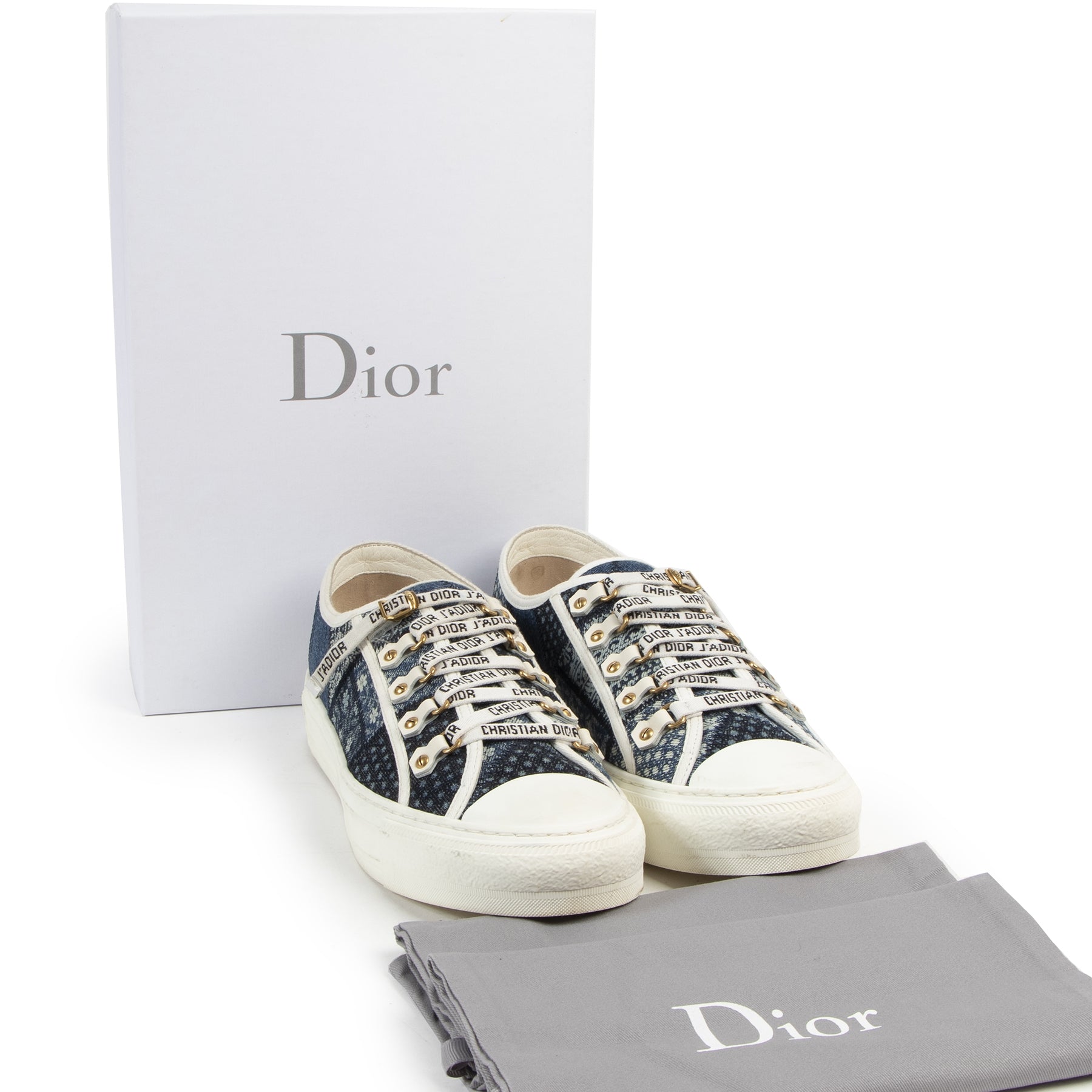 Dior Walk 'n Dior Denim Patchwork Sneakers